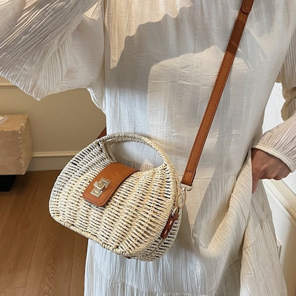 Women's Straw Fashion Knitted Popular Seaside Vacation Bags