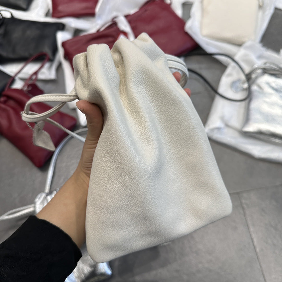 Women's Pleated Drawstring Mobile Cloud Mini Lightweight Women's Shoulder Bag