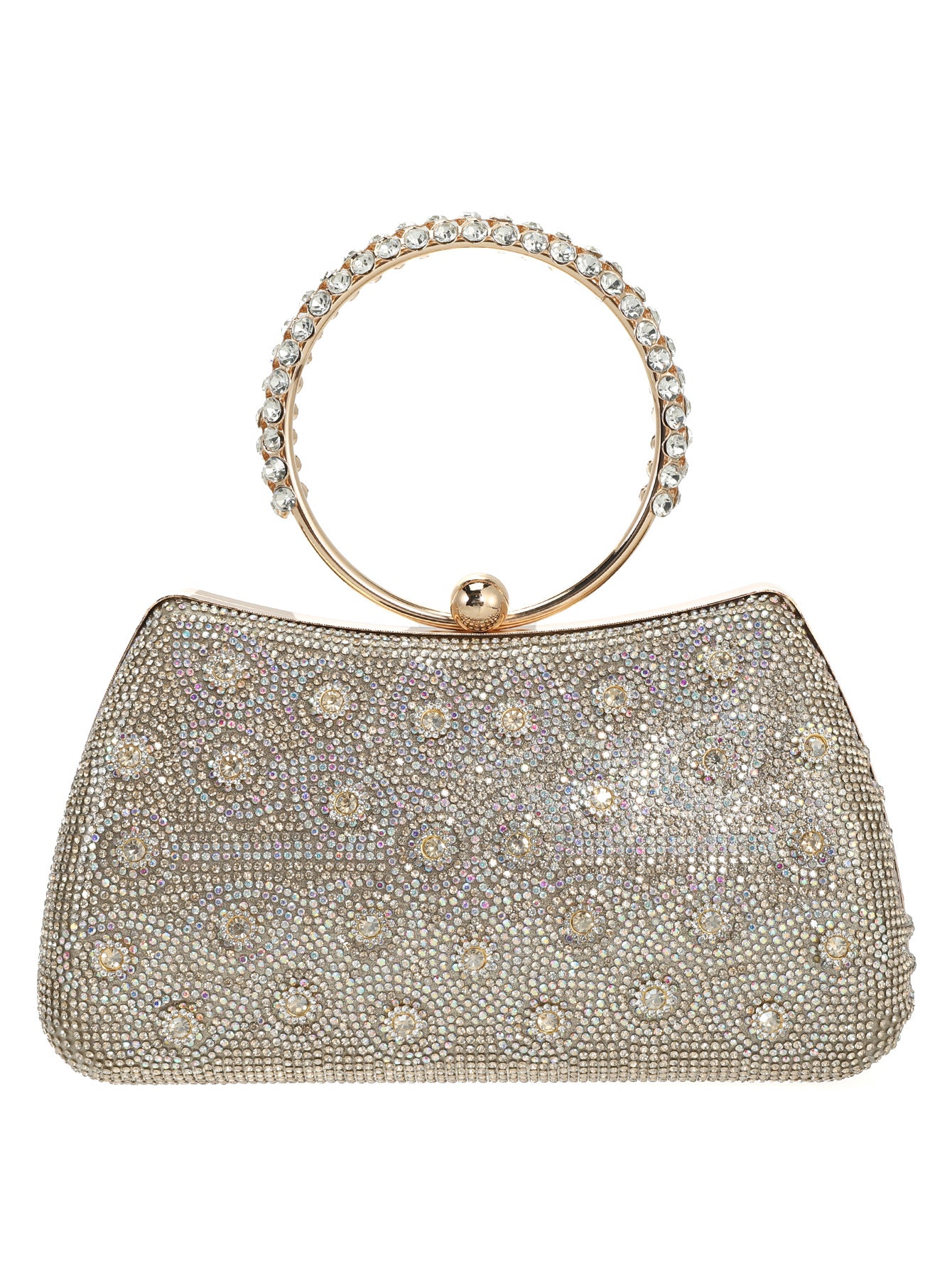 Women's Rhinestone Box Diamond Portable Banquet Bride Handbags