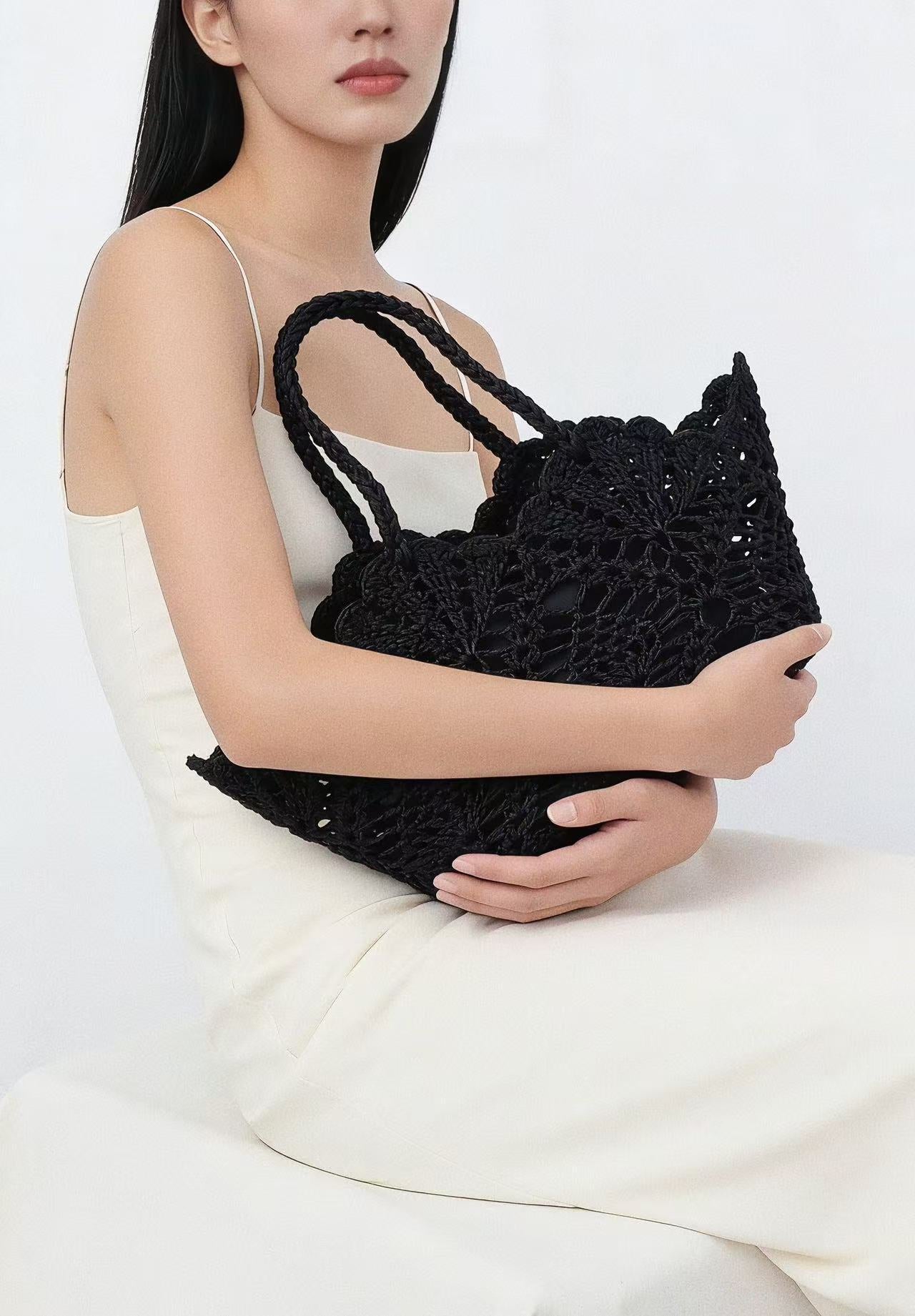 Beach Simple Hollow Knitted Handmade Crocheted Women's Handbag