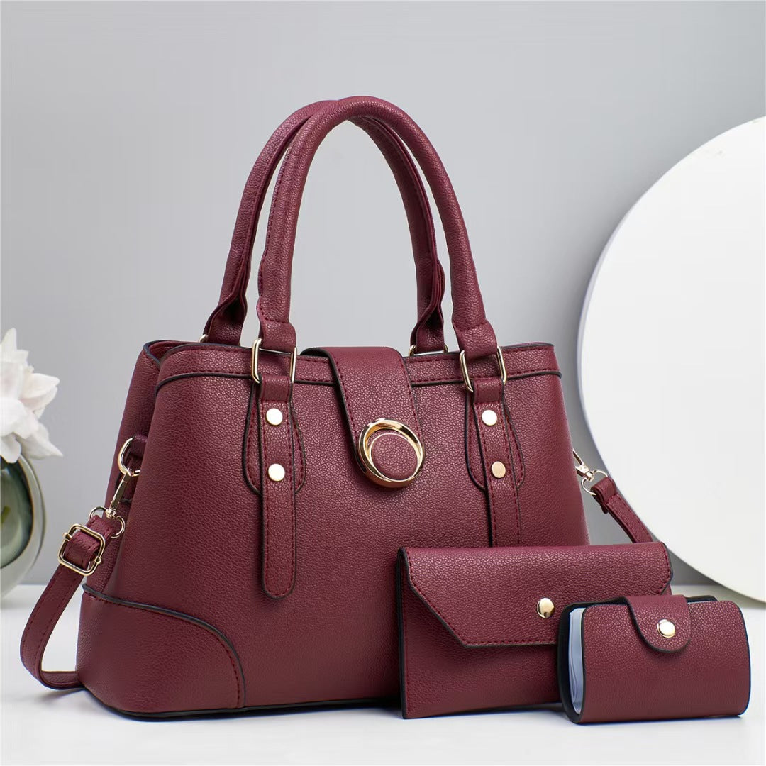 Women's Three-piece Set Large Capacity Textured Big Bags
