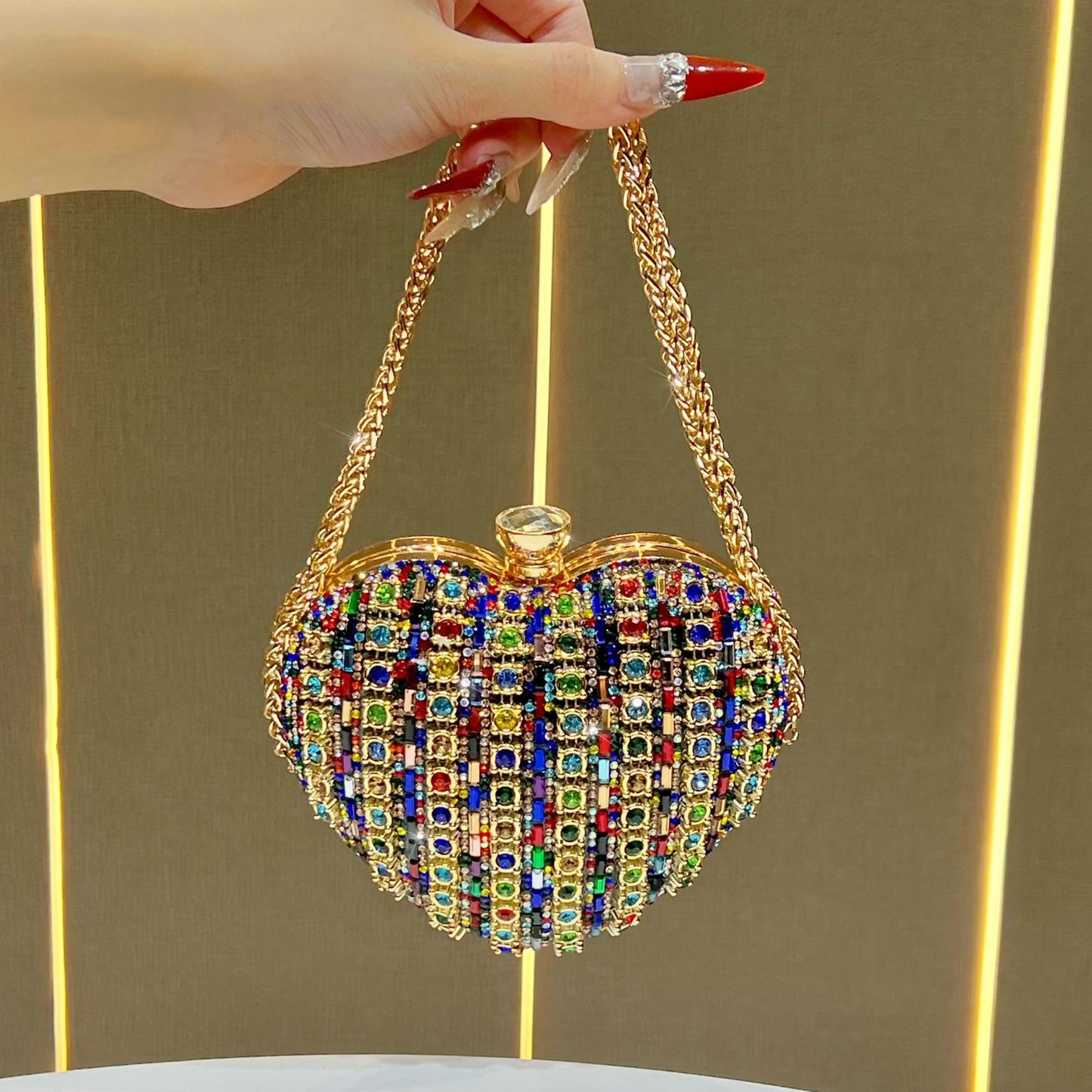 Fashion Rhinestone Chain Pouch Minority High Bags