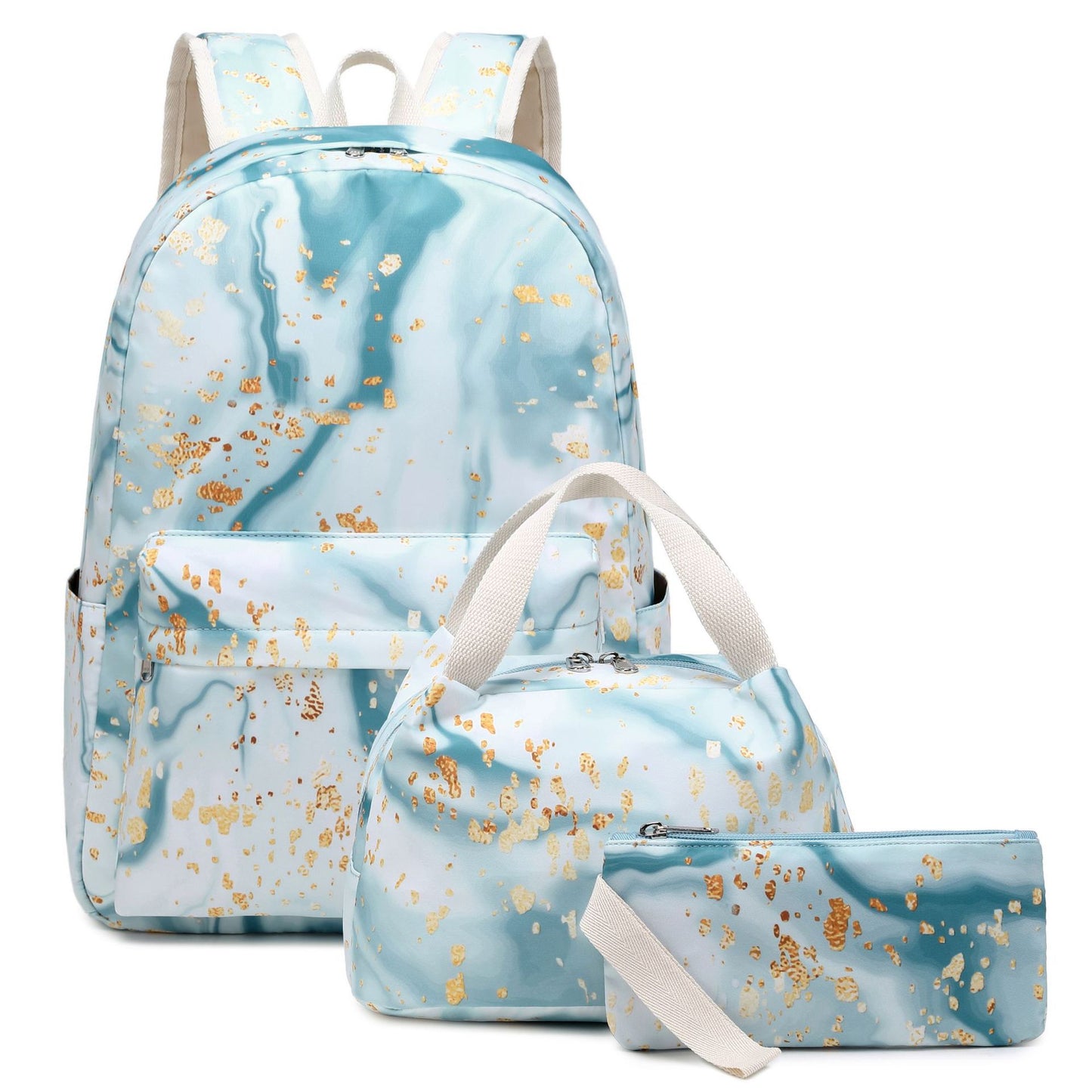 Women's Secondary Trendy Three-piece Waterproof Printed Backpacks