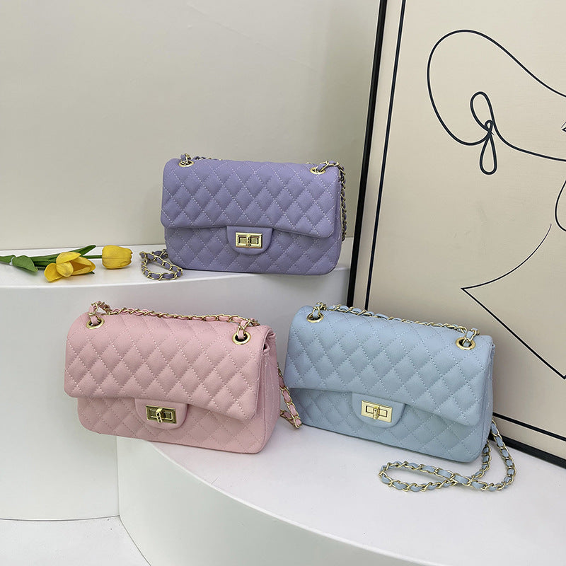 Women's Classic Style Diamond Pattern Chain Fashion Large Small Square Bags