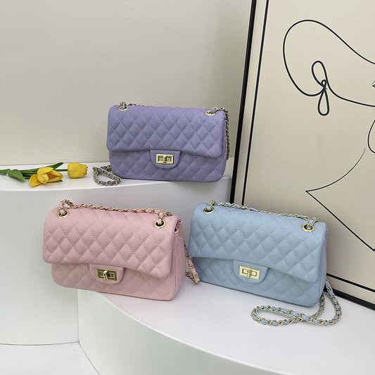 Women's Classic Style Diamond Pattern Chain Fashion Large Small Square Bags