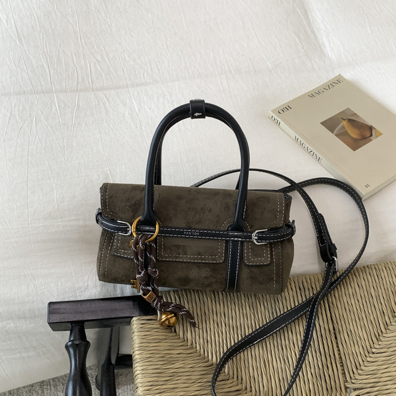 Women's Retro Frosted Autumn Design Advanced Suede Women's Messenger Bag