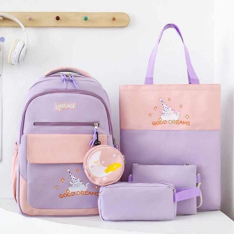 Women's Campus Large Capacity Good-looking Contrast Color College Student Schoolbag