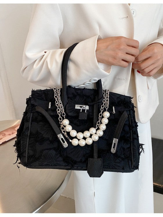 Women's Kelly Exquisite Pearl Chain Commuting Women's Handbag