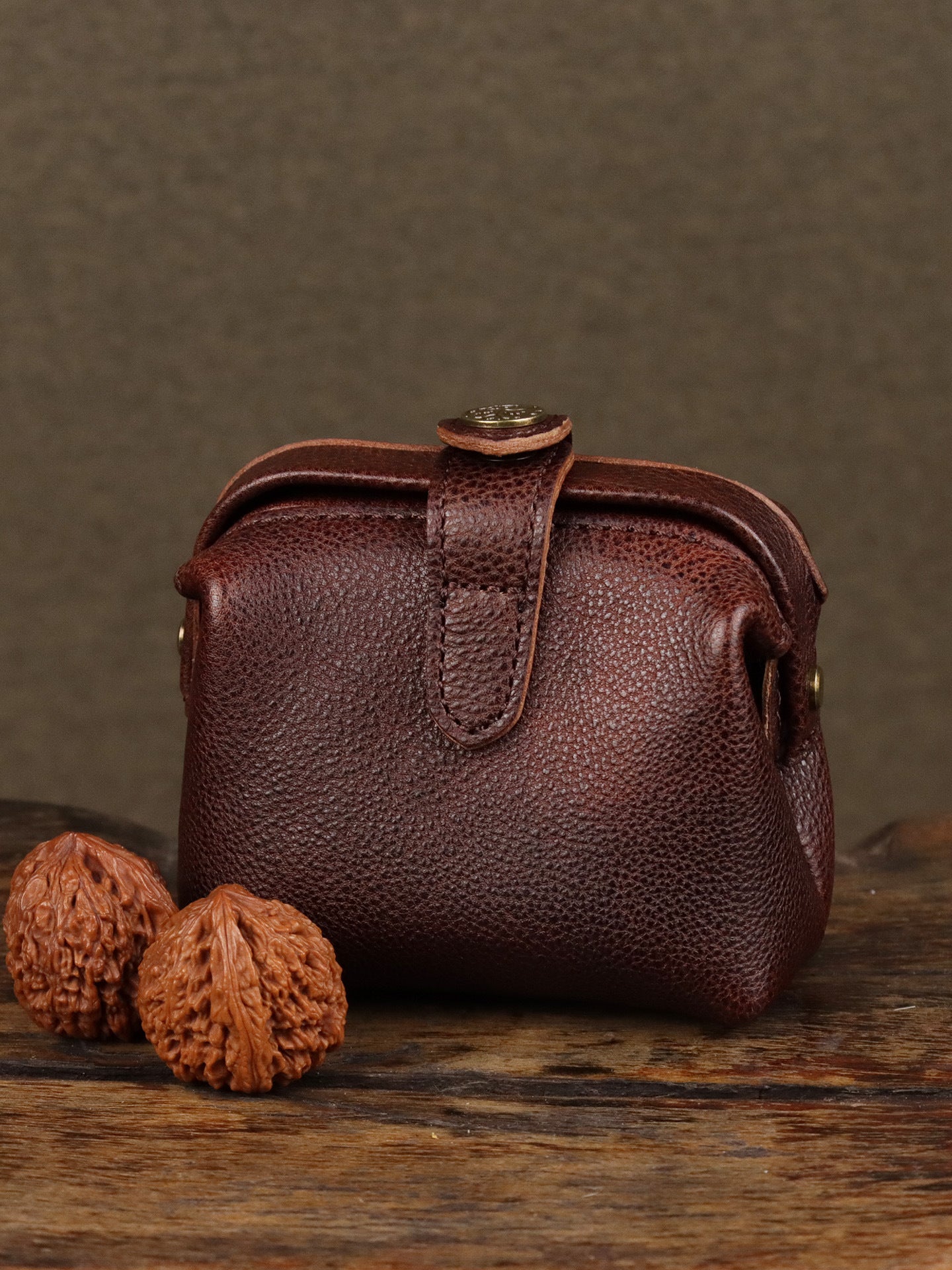 Tree Lamb Vegetable Tanned Brushed Cowhide Men's Clutch