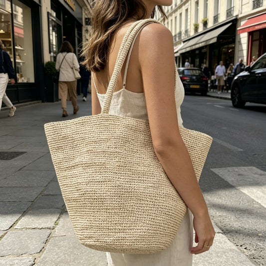 Women's Raffia Hand-woven French Large Capacity Straw Women's Shoulder Bag
