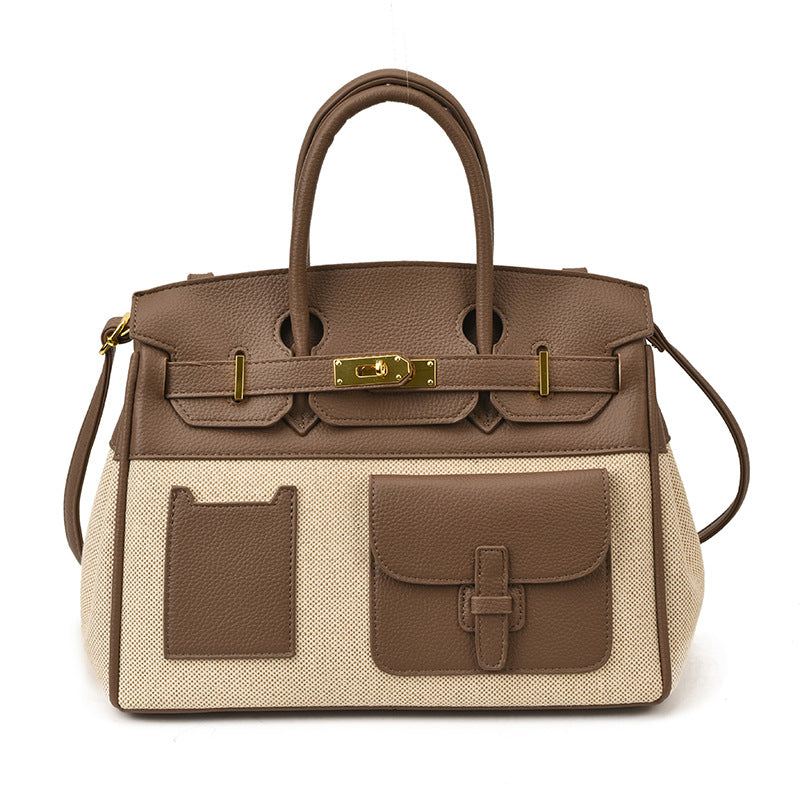 Women's Color Contrast Large Capacity High Sense Women's Handbag