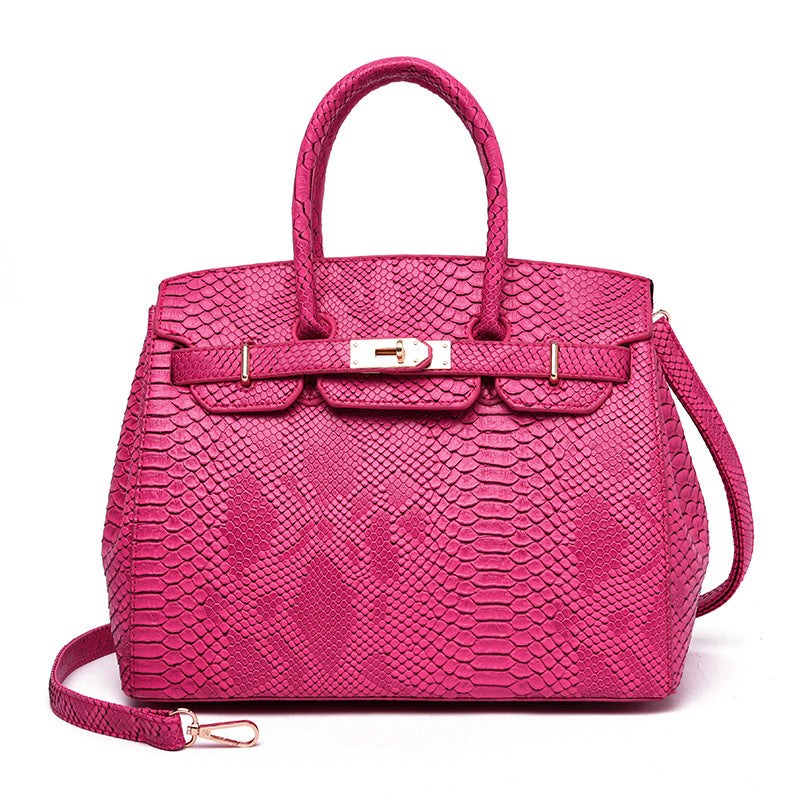 Women's Snakeskin Pattern Trendy Large Capacity Versatile Women's Shoulder Bag