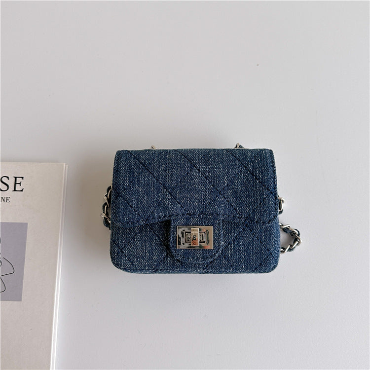 Nisi Wrap Button Denim Personalized Niche Tote Bags