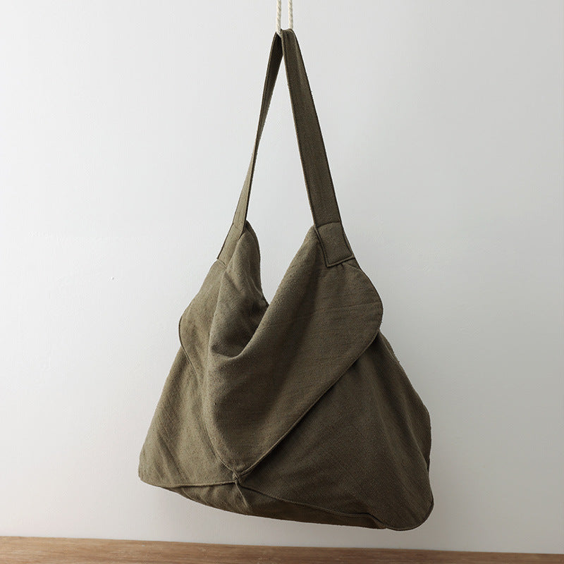 Women's Leisure Artistic Cotton Linen Canvas Large Capacity Advanced Idle Style Bags