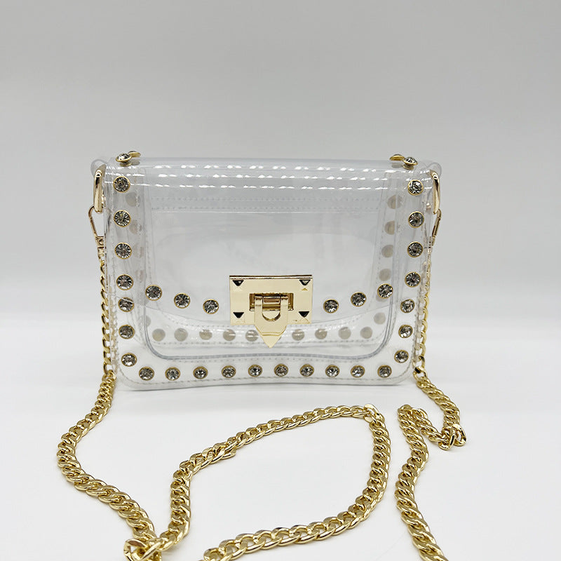 Women's Fashion Gymnasium Chain Diamond Nail Beach Women's Messenger Bag