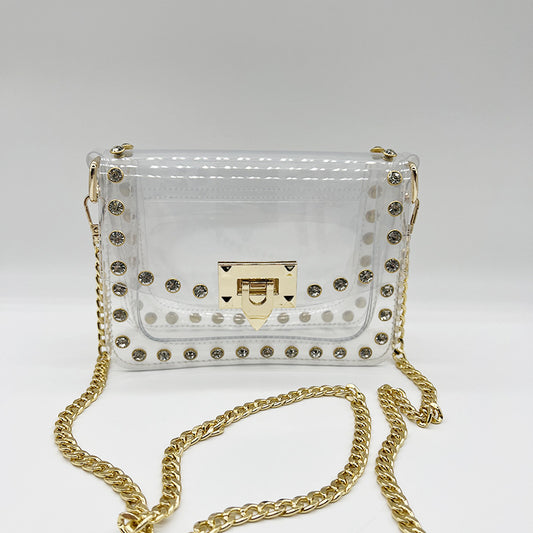 Women's Fashion Gymnasium Chain Diamond Nail Beach Women's Messenger Bag