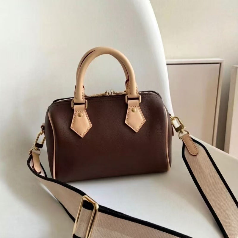 Boston Pillow Classic Genuine Leather Portable Women's Shoulder Bag