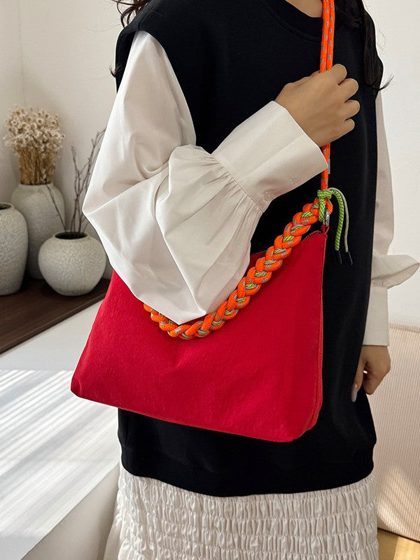 Women's Color Weaving Strap Lightweight Dumpling Summer Versatile Korean Women's Shoulder Bag