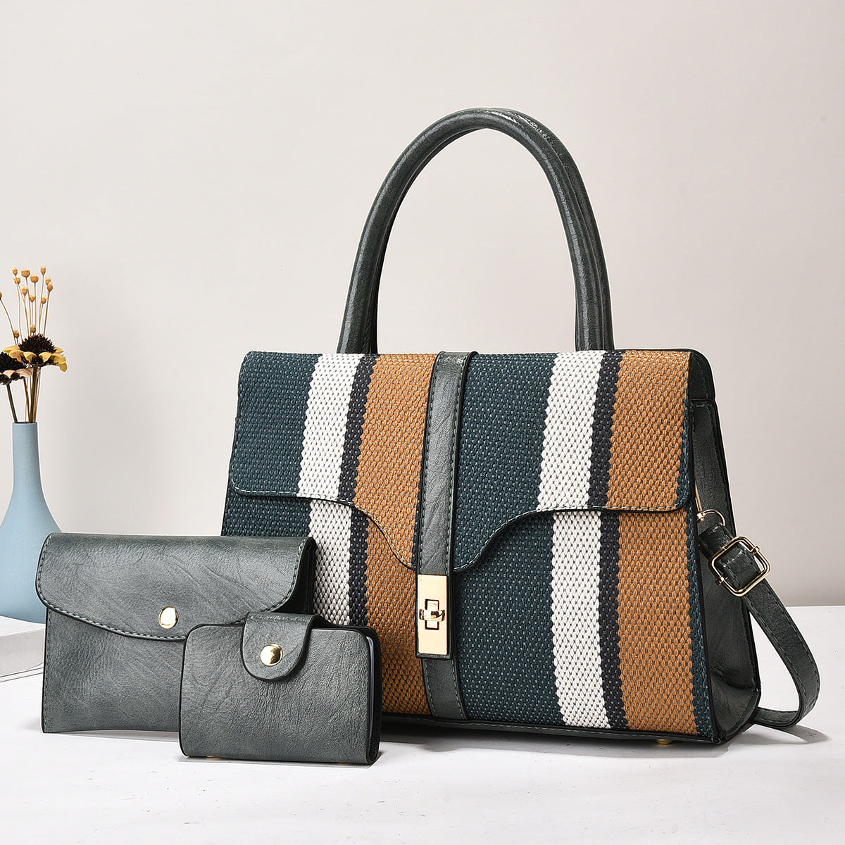 Contrast Color Large Capacity Retro Fashion Small Square Bag