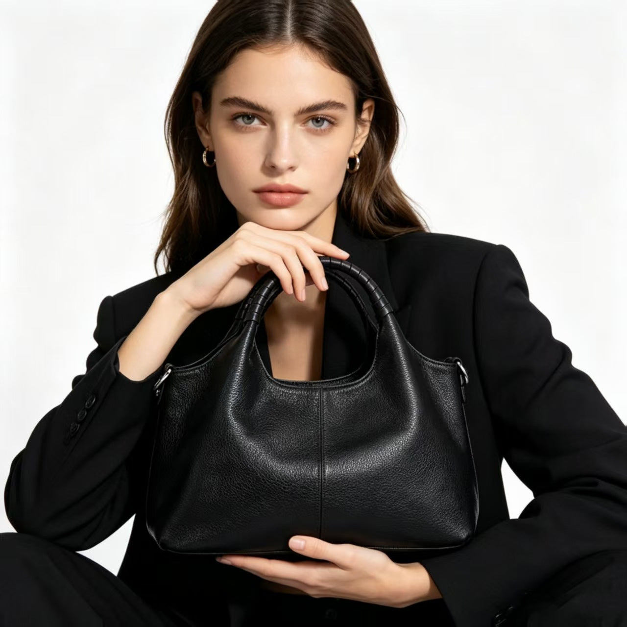 Women's Fashion Large Capacity Soft Leather Trendy Women's Messenger Bag