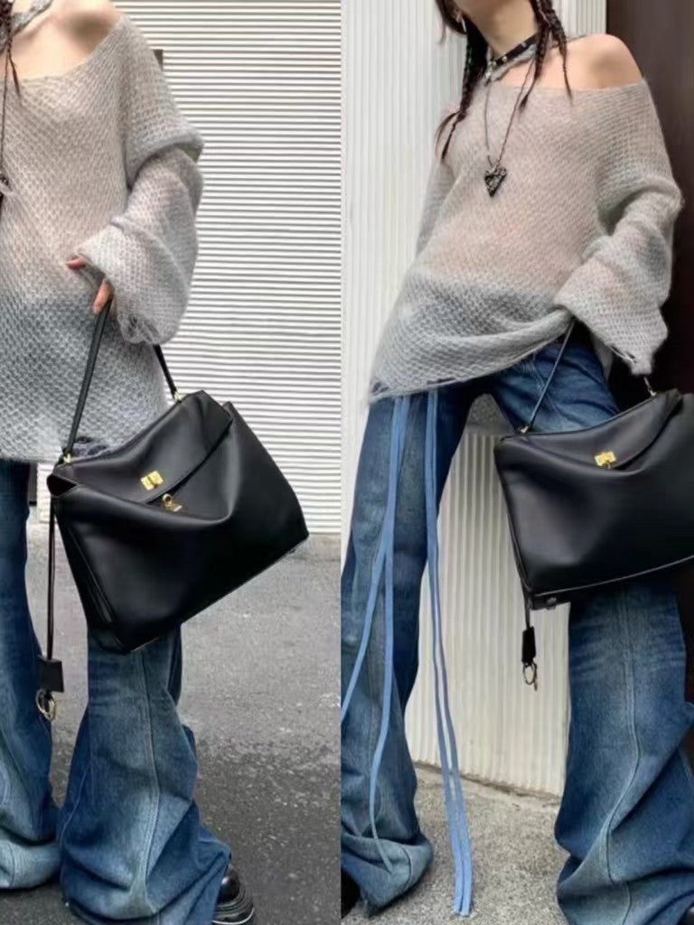 Women's Genuine Leather Underarm High-grade Large Capacity Women's Shoulder Bag