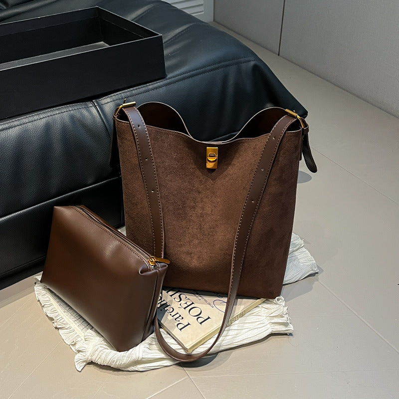 Women's Vintage Suede Large Capacity Totes Bags