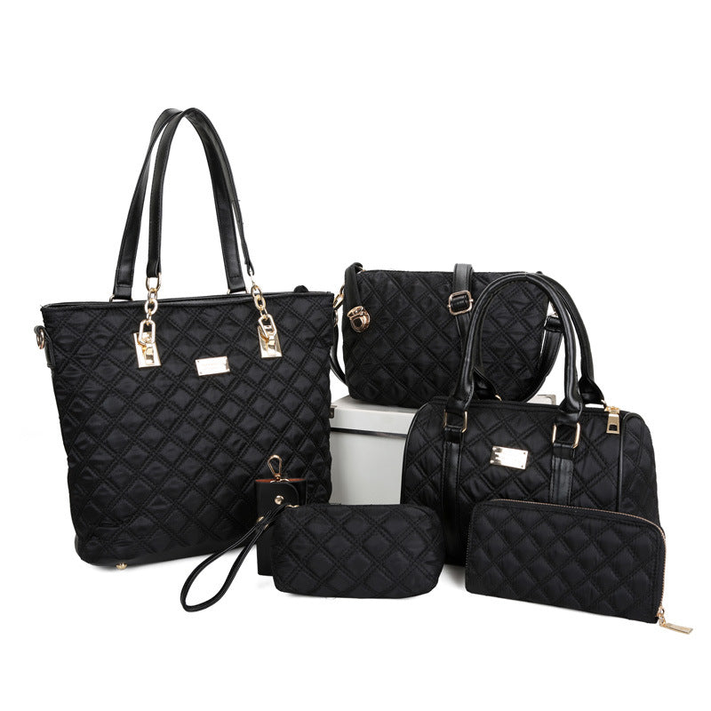 Women's Spring Nylon Cloth Embroidery Thread Portable Women's Shoulder Bag