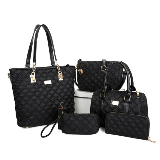 Women's Spring Nylon Cloth Embroidery Thread Portable Women's Shoulder Bag