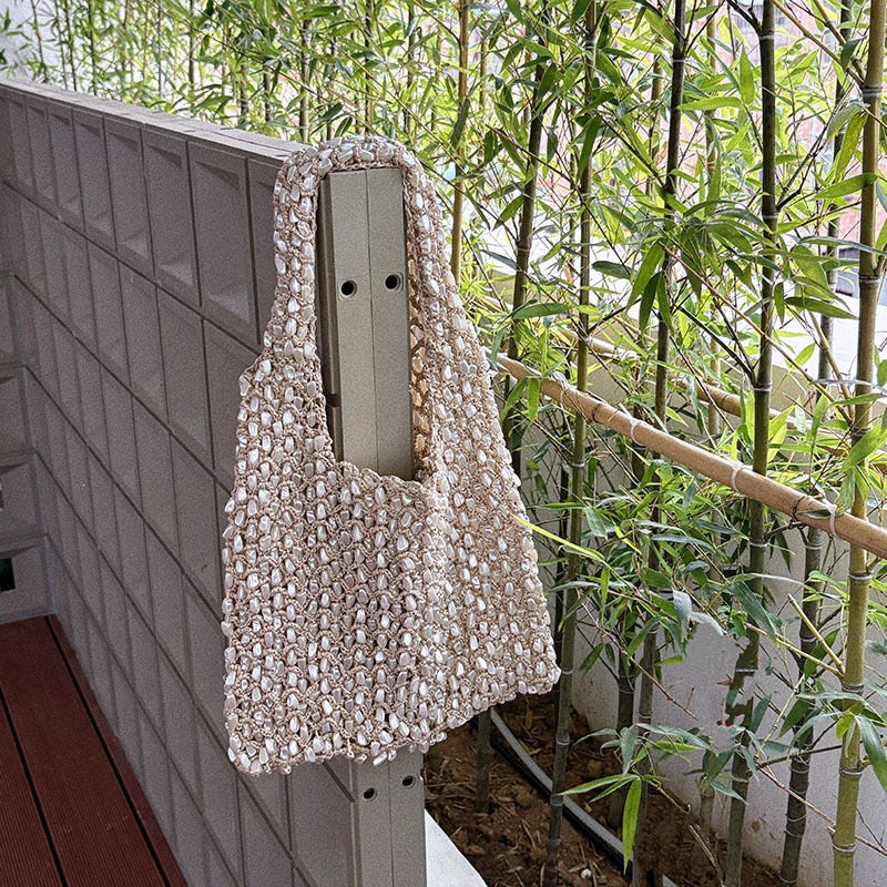 Korean Style Handmade Plush Woven Leisure Women's Shoulder Bag