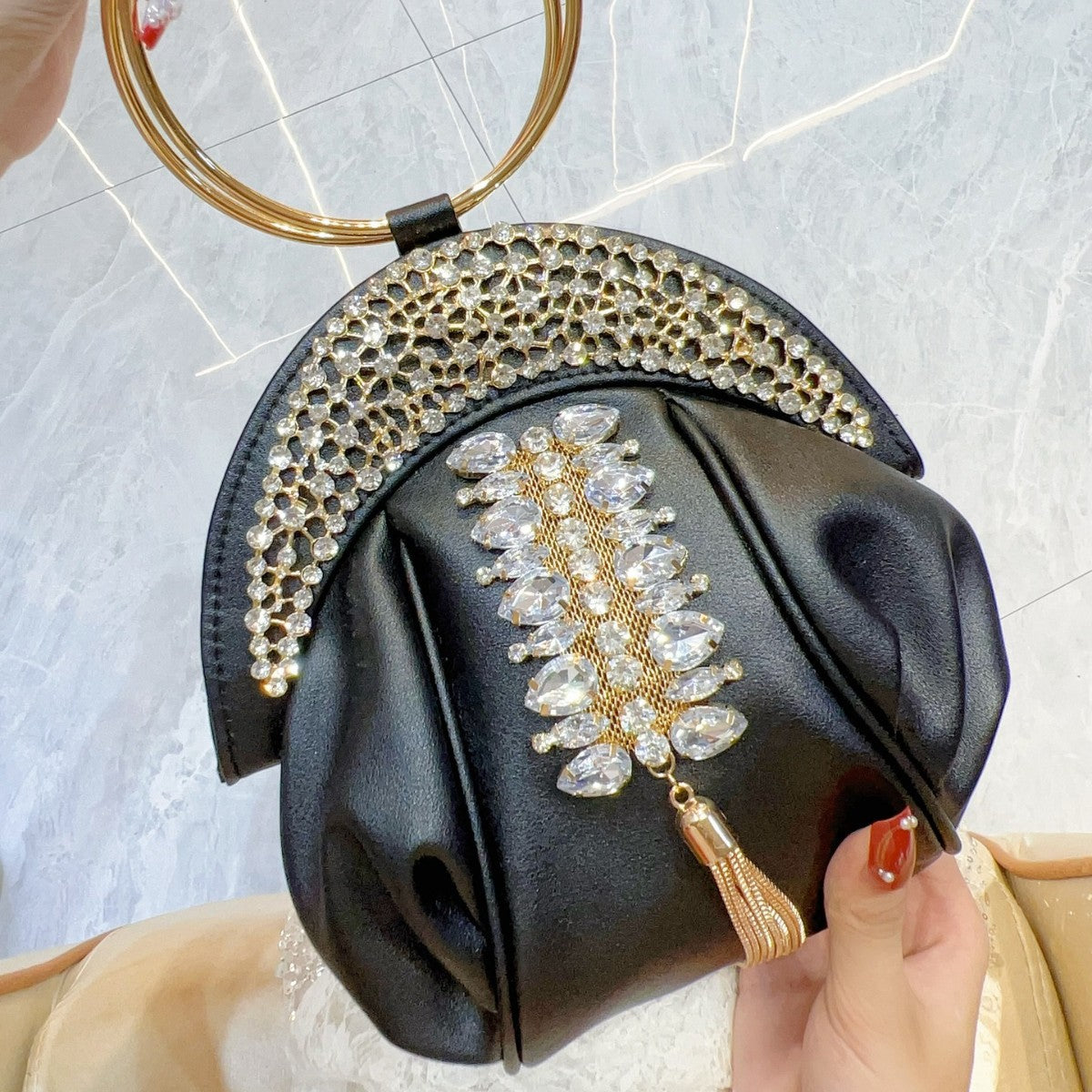 Women's Bridesmaid Wedding Dress Garment Clutch High-grade Dinner Bag