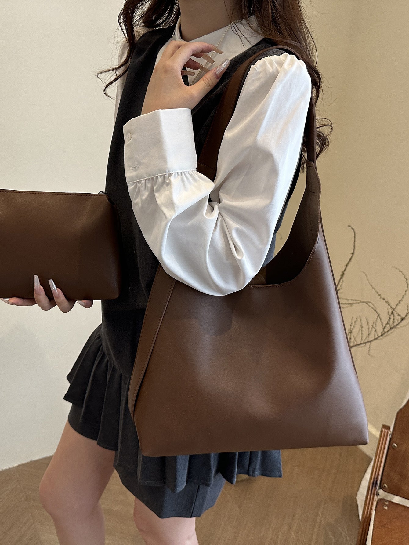 Women's Fashion Combination Large Capacity Simple College Class Bags