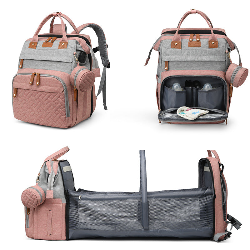 Portable Crib Large Capacity Lightweight Diaper Multifunctional Folding Bags