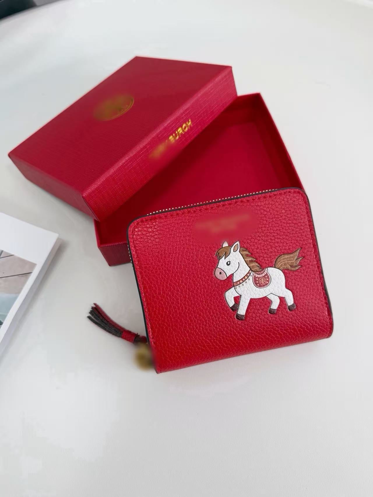 Women's Pony Cartoon Change Zipper Multiple Slots Mini Cute Ladies Wallet
