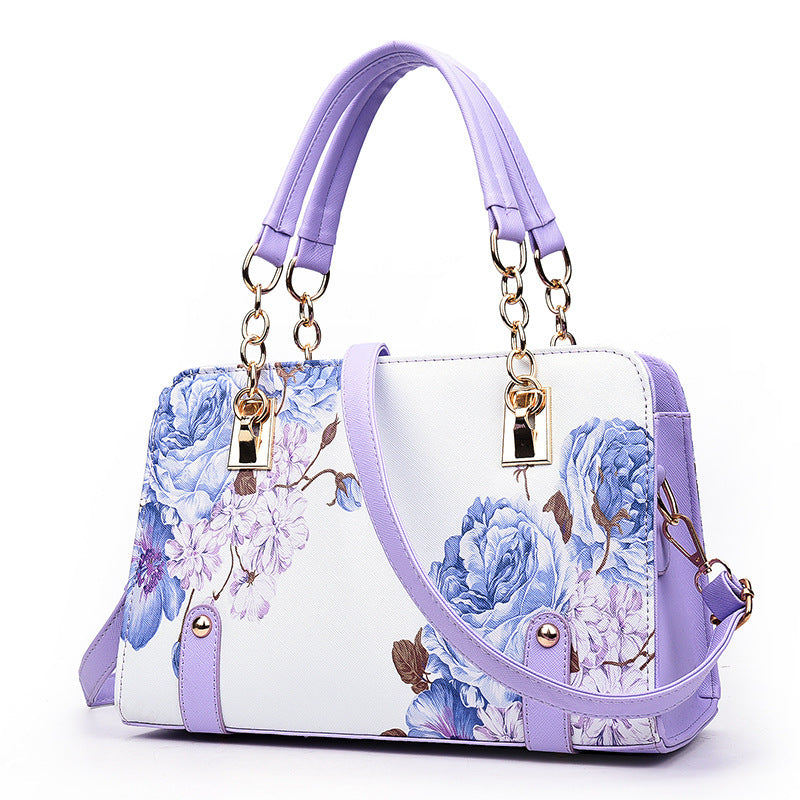 Women's Trendy Printed Shell Fashion Portable Bags