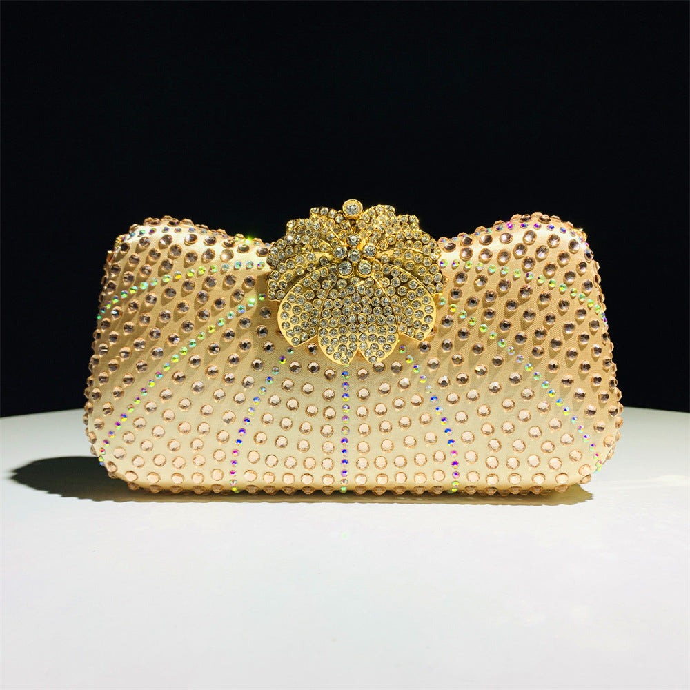 Women's Light Luxury Fashion Rhinestone Portable Chain Dress Bags