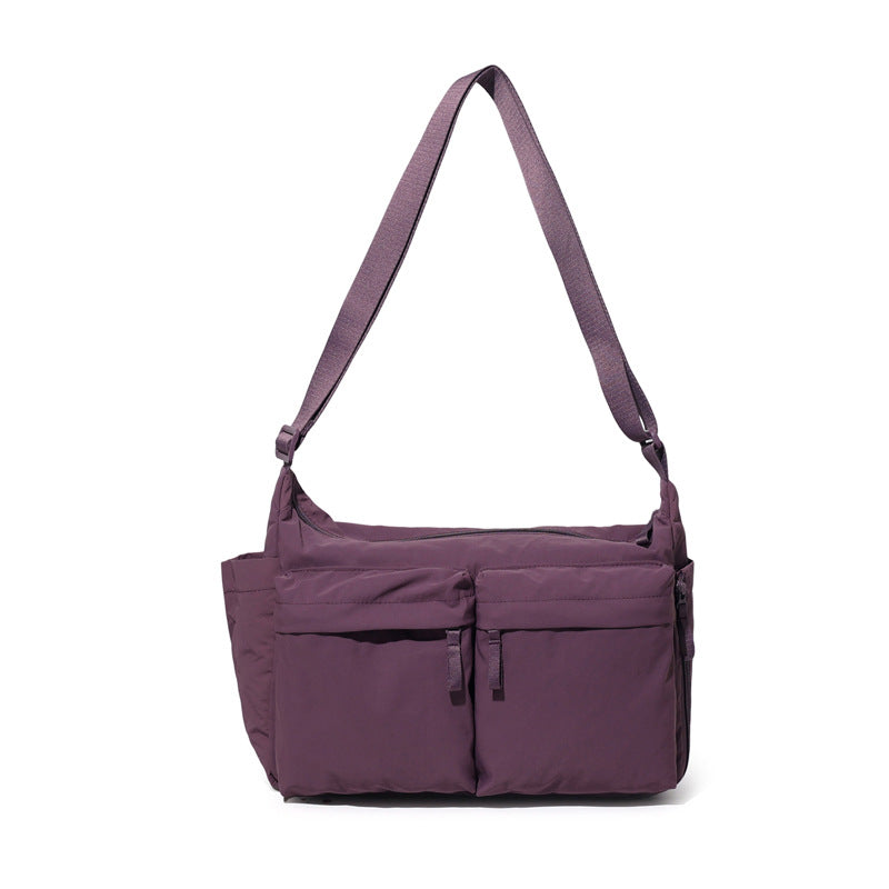 Women's & Men's Simple Waterproof Large Capacity Nylon Cloth Women's Messenger Bag