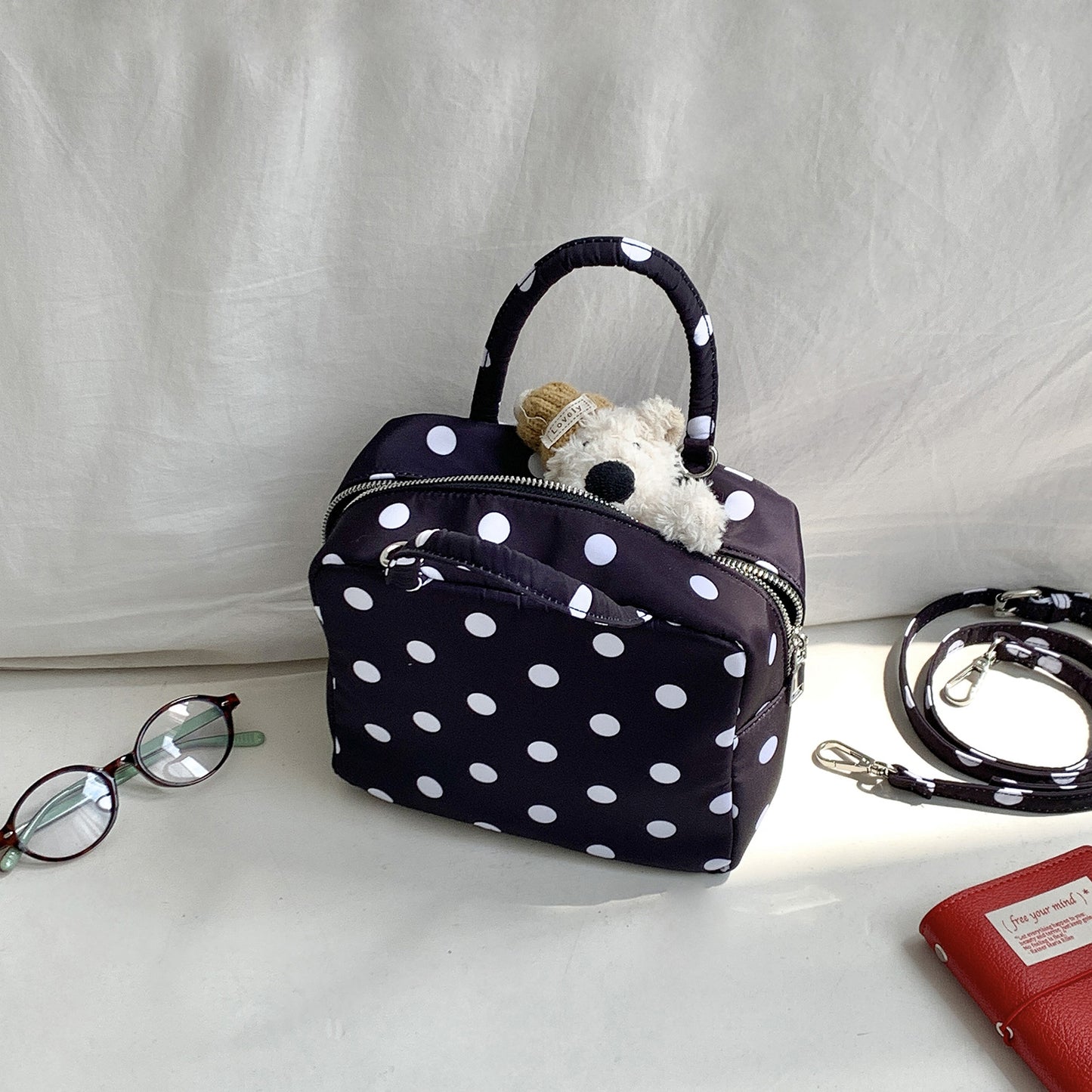 Women's Korean Niche Design Nylon Dot Commute Leisure Bags
