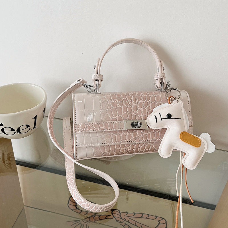 Women's Advanced Texture Fashion Crocodile Pattern Kelly Portable Pouch Trendy Bags