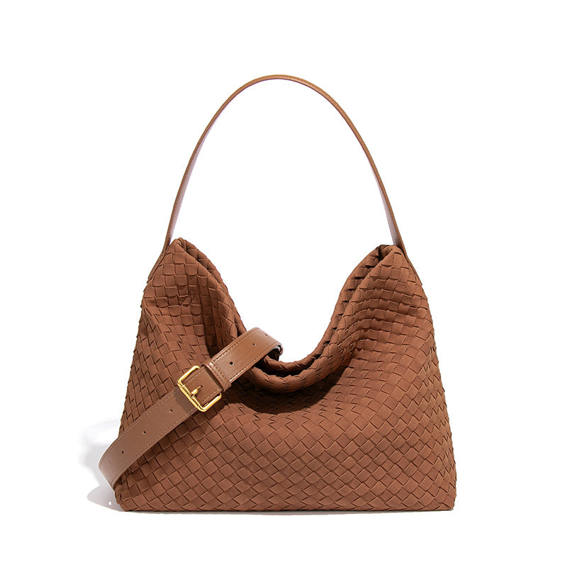 Women's Fashion Large Capacity Hand-woven Commuter Texture Bags