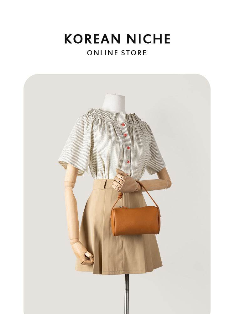 Women's Design Minimalist Lychee Pattern Horizontal Hand Bags