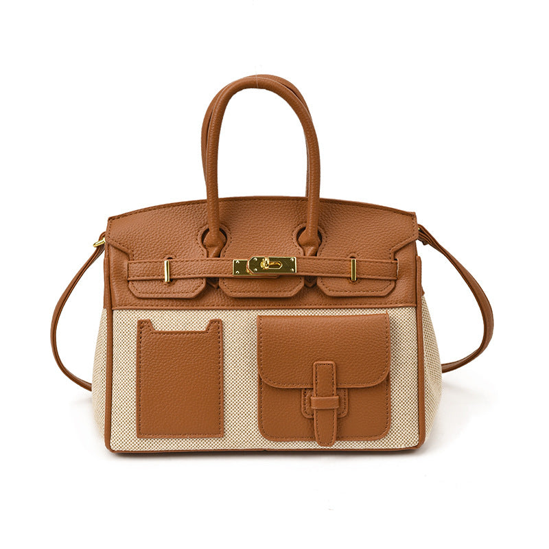 Women's Color Contrast Large Capacity High Sense Women's Handbag