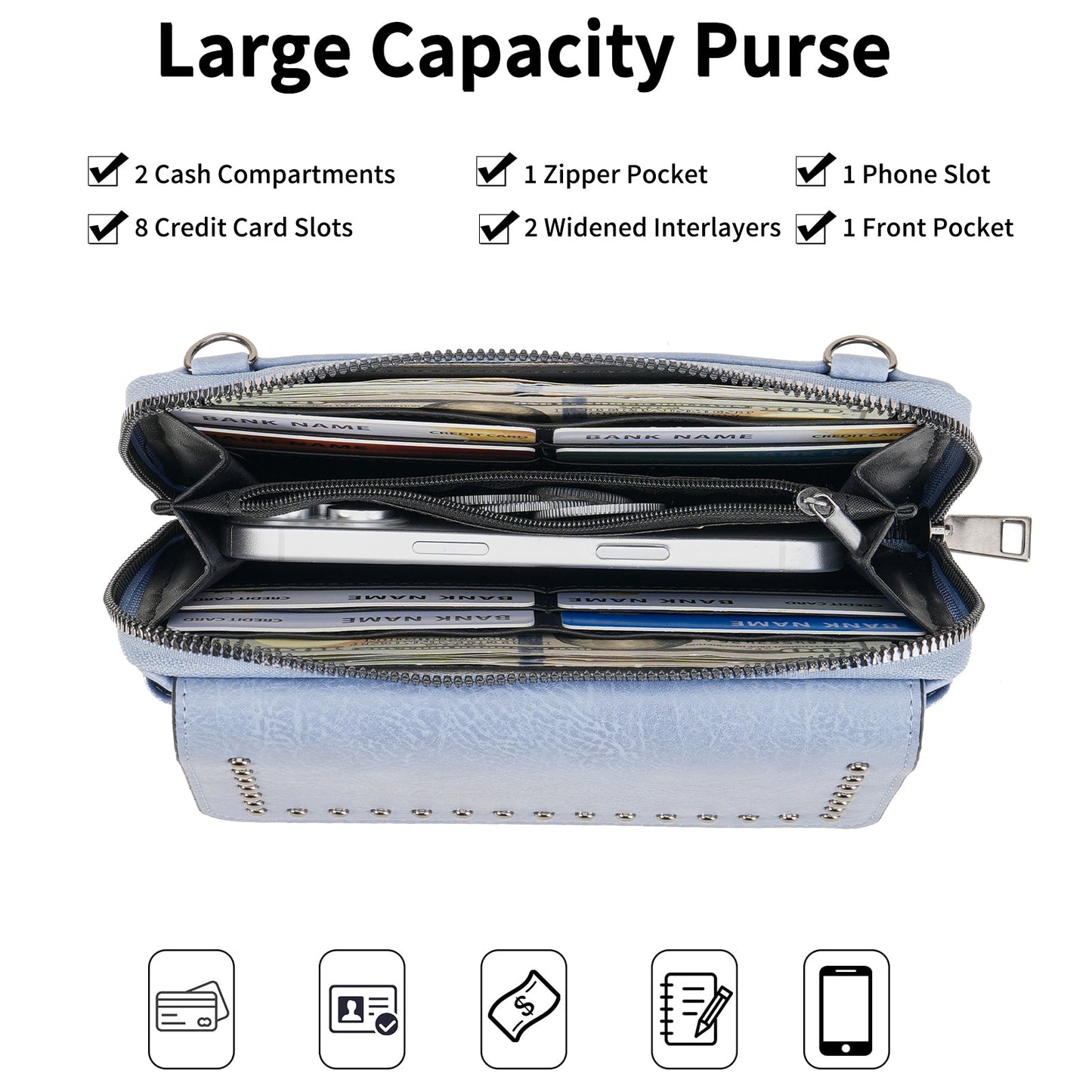 Women's Design Trendy Stylish Versatile Retro Clutch Phone Bags