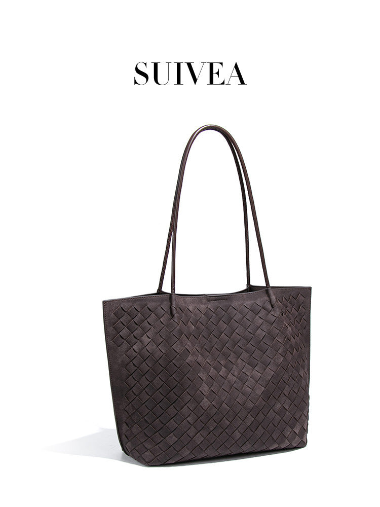 Women's Capacity Retro Woven Korean Style Trendy Tote Bags