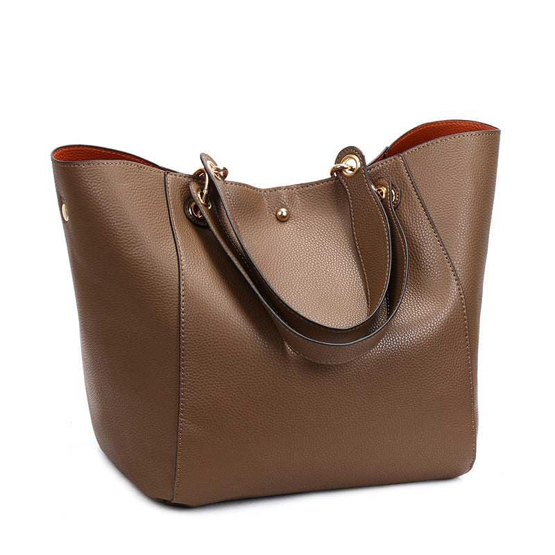 Women's Capacity Fashion Hand Simple Commute Solid Color Women's Shoulder Bag