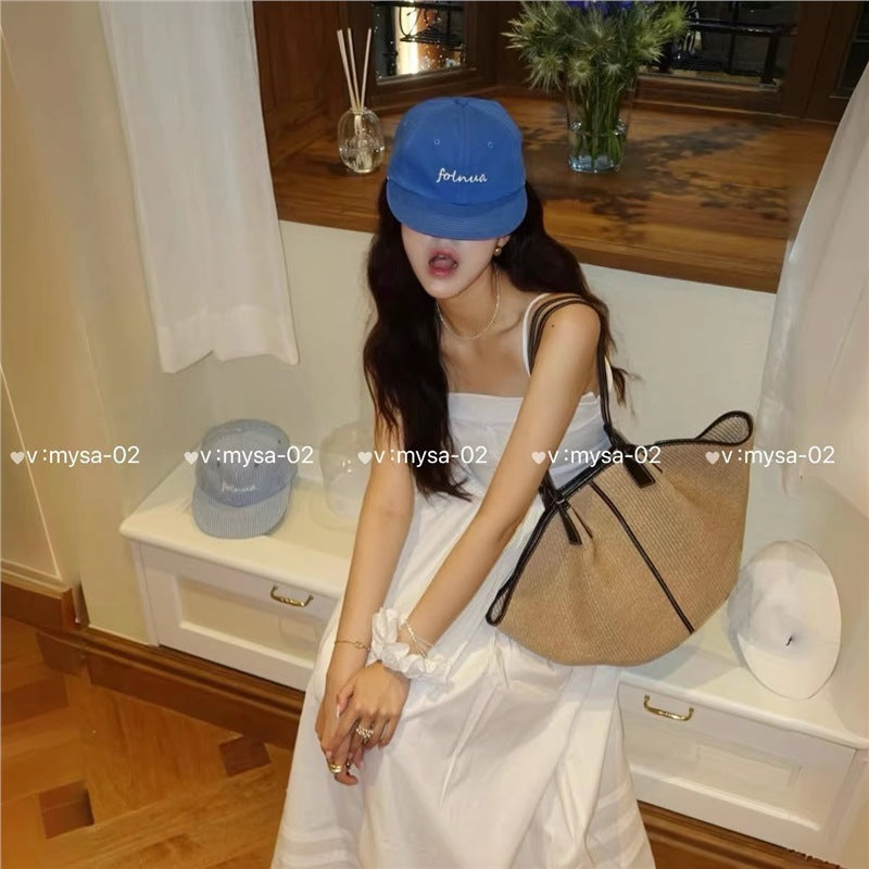 Women's Beach Design Large Capacity Totes Knitted Vacation Bags