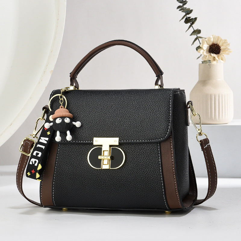 Women's Korean Cool Contrast Color Large Capacity Women's Shoulder Bag