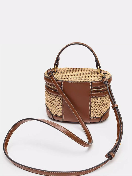 Trendy Meal Box Niche High Sense Straw Hand Women's Clutch