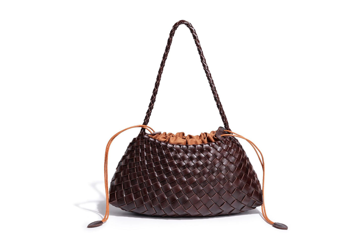 Women's Fashionable Leather Strap Inner Big Woven Women's Shoulder Bag