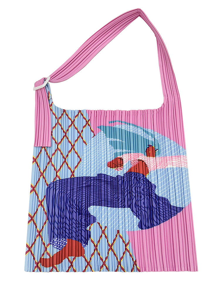 Moon Limited Illustration Cloth Leisure Simple Women's Shoulder Bag
