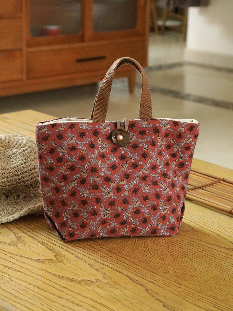 Women's Hand Niche Portable Printing Style Simple Women's Handbag